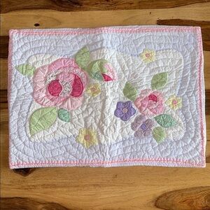 Pottery Barn Kids Floral Quilted Pillow Sham